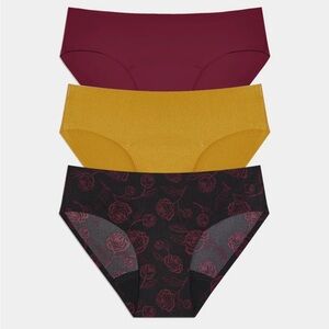 Knix leakproof ultra thin no-show bikini shimmer 3-pack